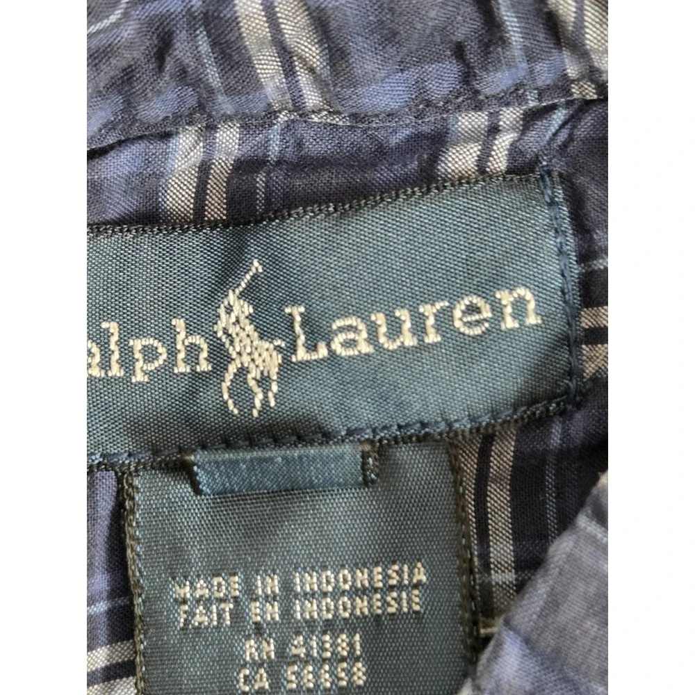 Polo Ralph Lauren Shirt Boy Toddler 24 Months Navy Check Button Up Long‎ Sleeve